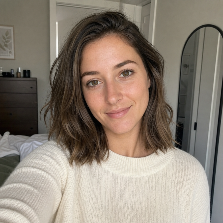 Source profile photo of an adult woman before AI editing.
